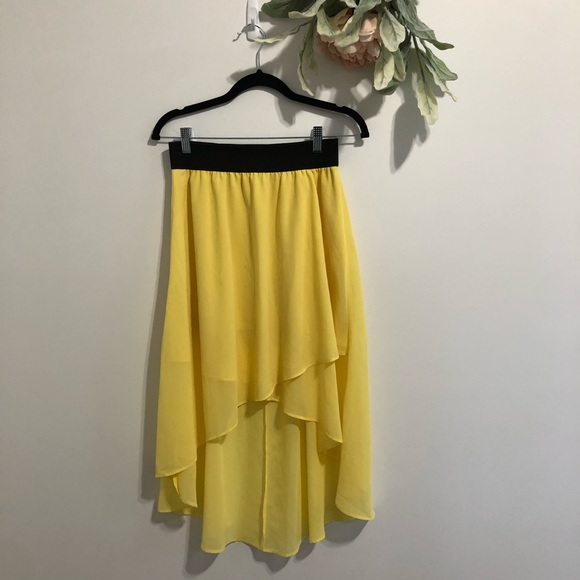 Yellow Guess High Low Skirt - Picture 4 of 7